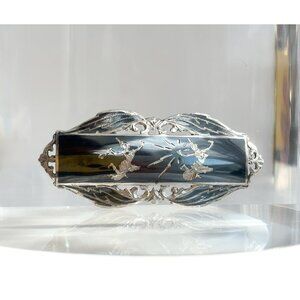 Ramasoon & Mekkala Featured Siam Sterling Silver 925 Geometric Vintage Brooch